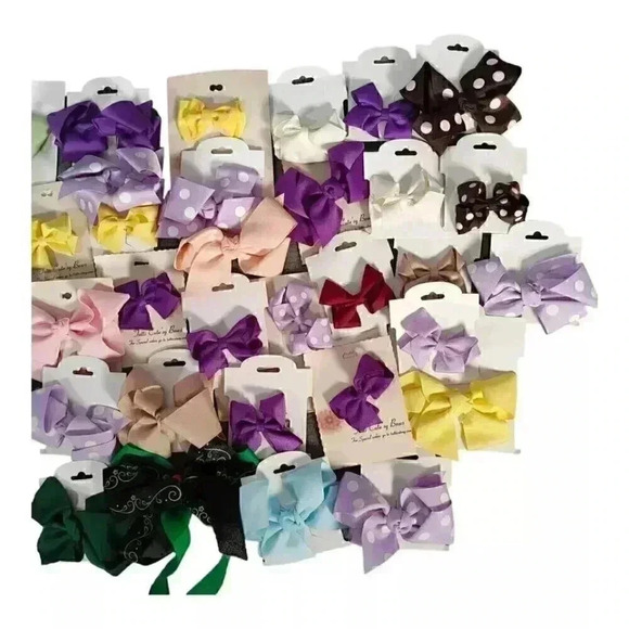 Lot of 108 Hair Bows for Girls - Colorful Accessories - Perfect for Party Gifts - Picture 2 of 4